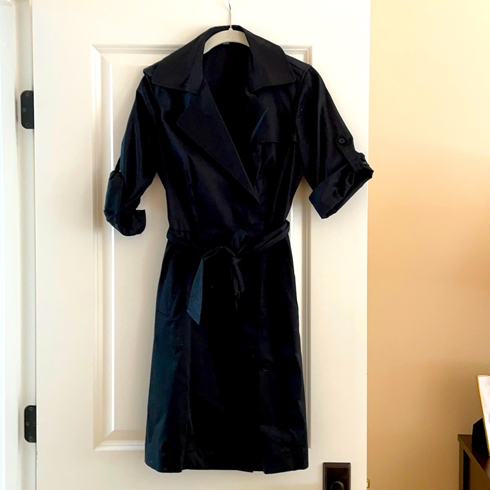 Black trench coat dress
